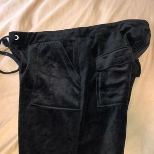 Velour bootcut pants